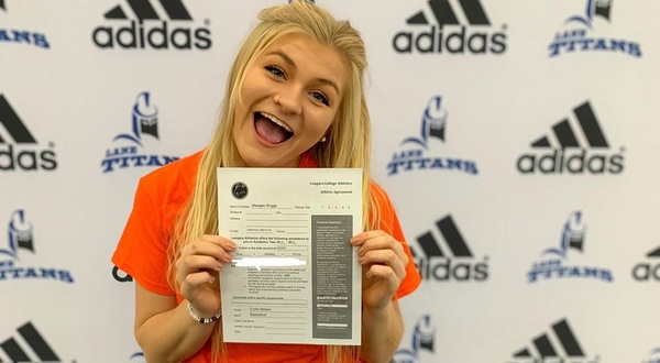 Titan basketball and volleyball player Meagan Briggs signs with Langara University in Vancouver, British Columbia, Canada to continue her basketball career. 